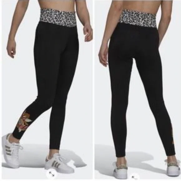 Adidas Leggings 🖤Aeroready Logo Workout - Picture 7 of 7